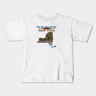 The Salmon River New York Kids T-Shirt